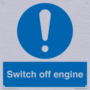 Switch off engine